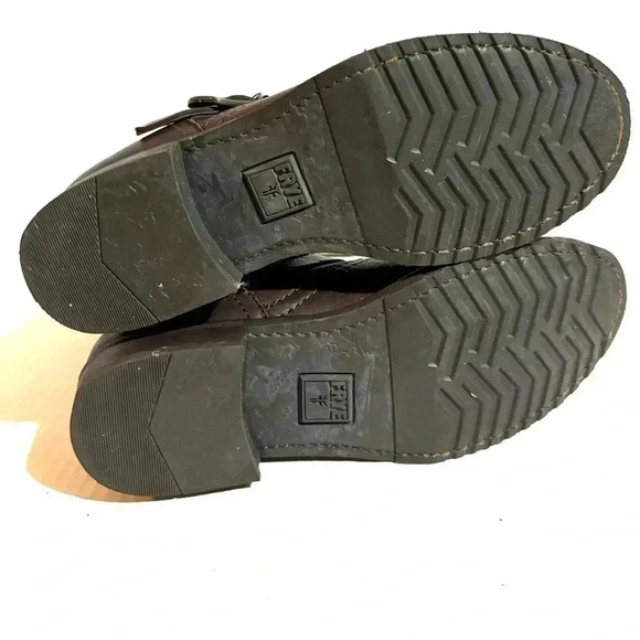 Frye women’s Veronica slouch brown leather pull up boots size 6 minor scratches - Picture 6 of 8